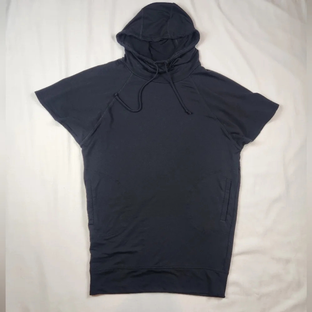 Prana Carys Hooded Short Sleeve Black Dress - Picture 2 of 8